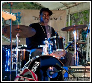 Ranzy Moore on Drums with The Lee Boys at Asheville Earth Day 2011