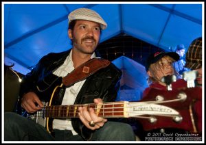 David Pransky on Bass with Toubab Krewe at Asheville Earth Day Festival 2011