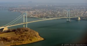 Bronx–Whitestone Bridge Aerial Photo in New York City