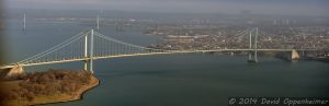 Bronx–Whitestone Bridge Aerial Photo in New York City