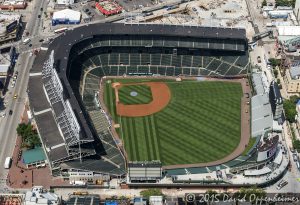 Wrigley Field in Chicago Aerial Photo